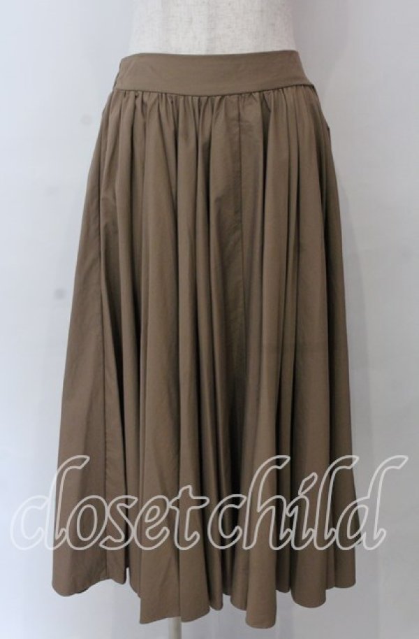 画像1: axes femme / フレアーロングスカート  ブラウン O-25-10-30-1112-AX-SK-IG-OS (1)