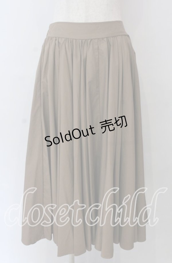 画像1: axes femme / フレアーロングスカート  ブラウン O-25-10-30-1112-AX-SK-IG-OS (1)