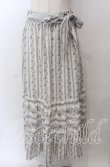 画像1: axes femme / ストライプフラワー柄スカート  アイボリー O-25-10-30-1113-AX-SK-IG-OS (1)