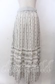 画像2: axes femme / ストライプフラワー柄スカート  アイボリー O-25-10-30-1113-AX-SK-IG-OS (2)