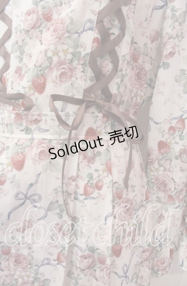 画像2: axes femme / フレーズローズ柄ワンピース F キナリ O-25-10-30-1016-AX-OP-OW-OS (2)