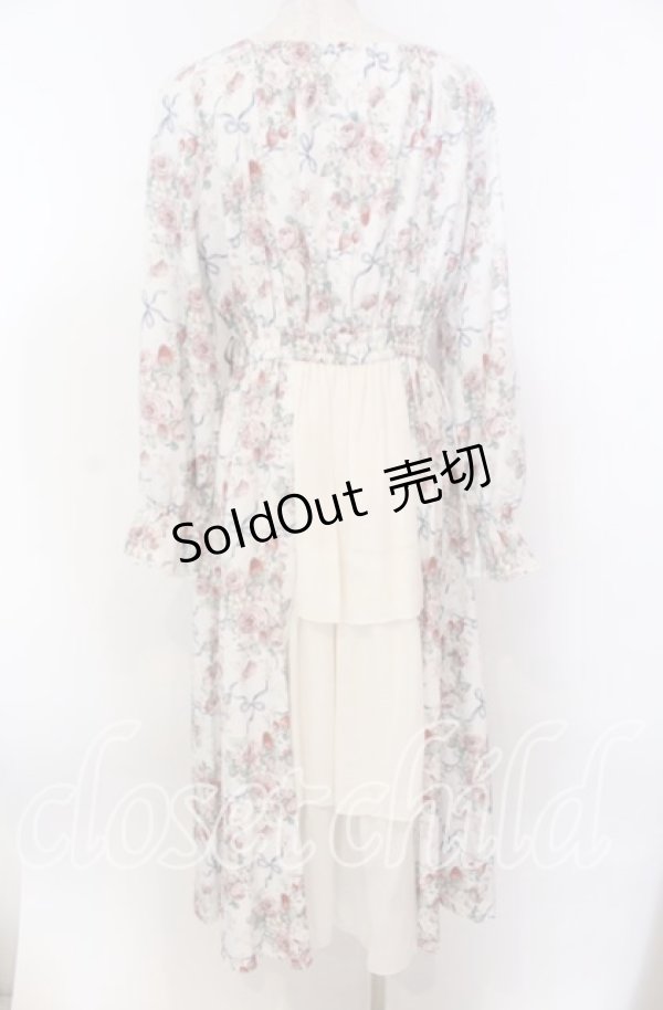 画像3: axes femme / フレーズローズ柄ワンピース F キナリ O-25-10-30-1016-AX-OP-OW-OS (3)