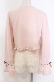 画像2: axes femme / リボン刺繍レースフリルボレロ F ピンク O-25-10-30-1018-AX-TO-OW-OS (2)