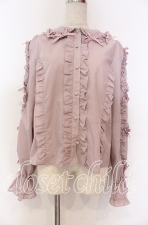 画像: Chalmiere / フリルブラウス M ピンク O-25-10-30-1021-LO-BL-OW-OS