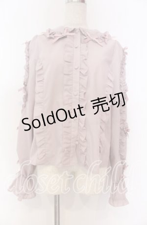 画像: Chalmiere / フリルブラウス M ピンク O-25-10-30-1021-LO-BL-OW-OS
