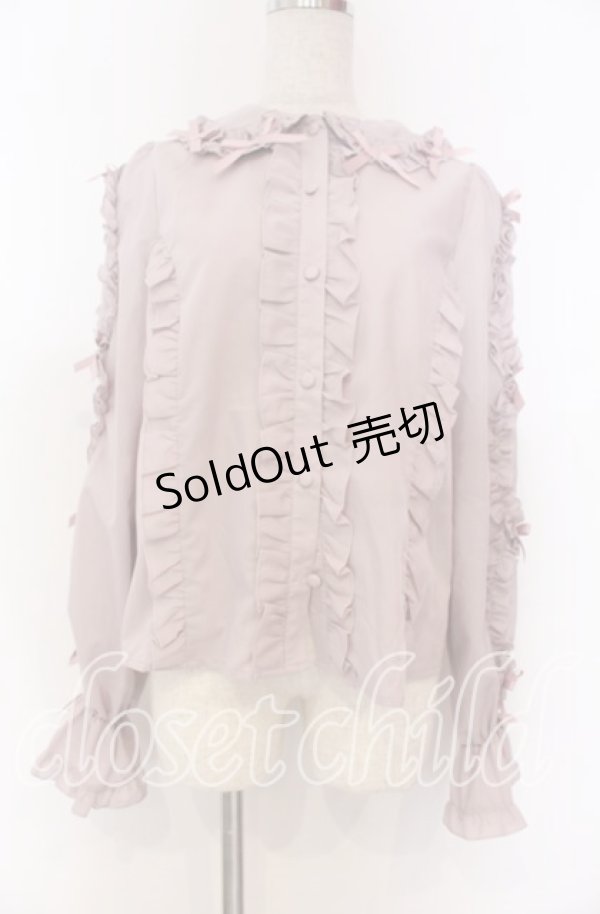 画像1: Chalmiere / フリルブラウス M ピンク O-25-10-30-1021-LO-BL-OW-OS (1)