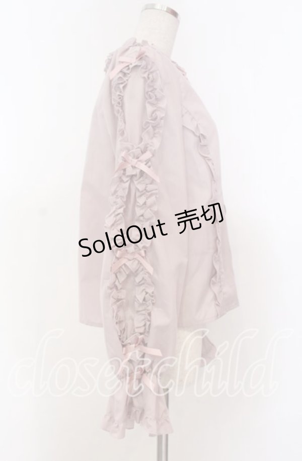 画像2: Chalmiere / フリルブラウス M ピンク O-25-10-30-1021-LO-BL-OW-OS (2)