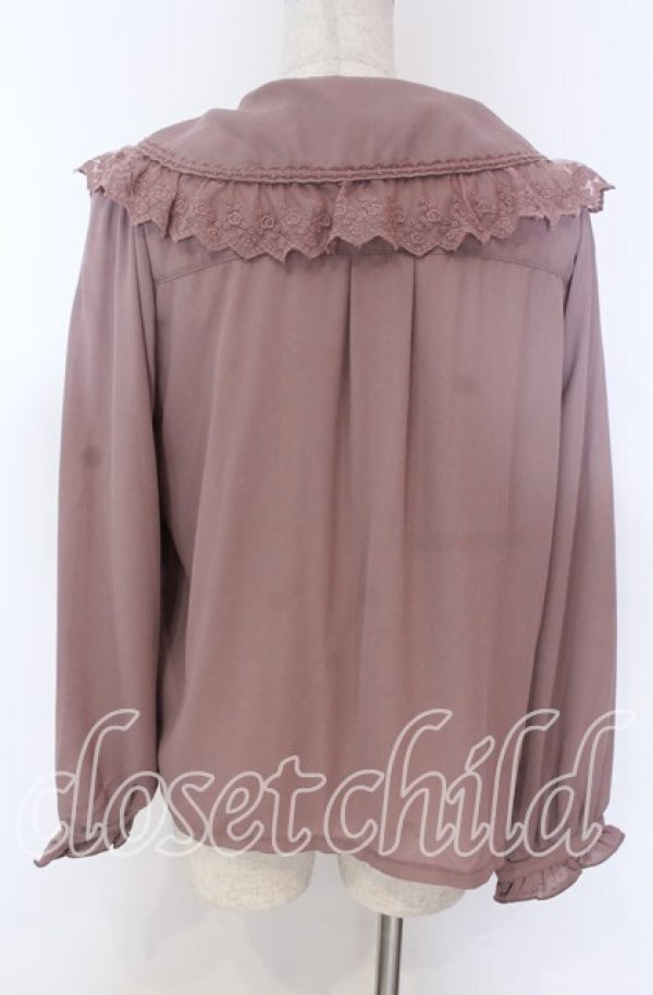 画像2: axes femme POETIQUE / フラワークロス刺繍ブラウス M ピンク O-25-10-30-1025-AX-BL-OW-OS (2)