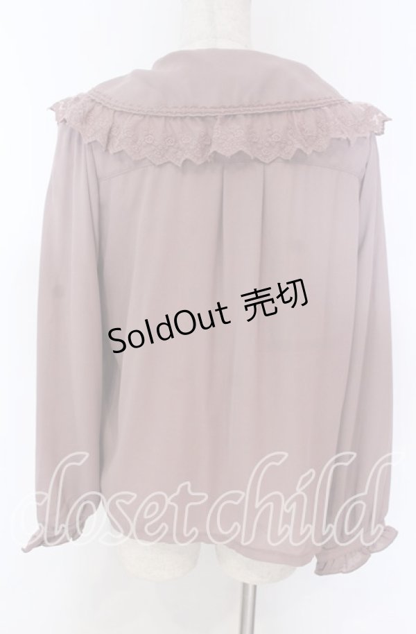 画像2: axes femme POETIQUE / フラワークロス刺繍ブラウス M ピンク O-25-10-30-1025-AX-BL-OW-OS (2)