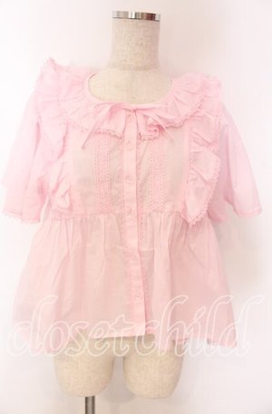 画像: Chalmiere / ネグリジェブラウス M ピンク O-25-10-30-1026-LO-BL-OW-OS