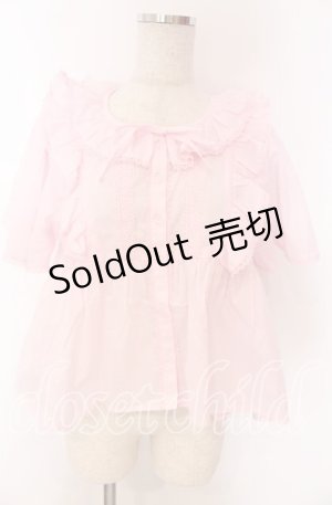 画像: Chalmiere / ネグリジェブラウス M ピンク O-25-10-30-1026-LO-BL-OW-OS