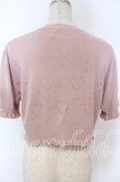 画像2: axes femme kawaii / ハート柄透かし半袖ニットカーディガン M ピンク O-25-10-30-1028-AX-TO-OW-OS (2)