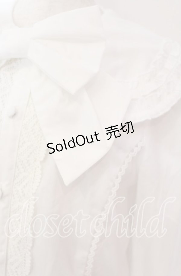 画像2: axes femme kawaii / フラット衿ブラウス M シロ O-25-10-30-1030-AX-BL-OW-OS (2)