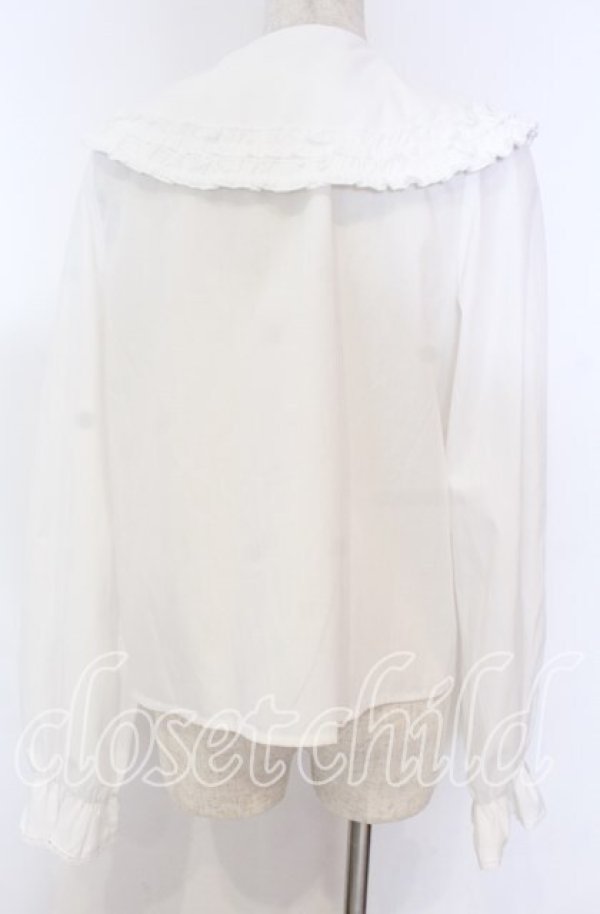 画像3: axes femme kawaii / フラット衿ブラウス M シロ O-25-10-30-1030-AX-BL-OW-OS (3)