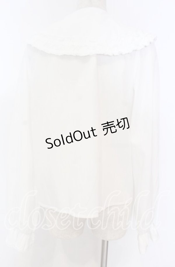 画像3: axes femme kawaii / フラット衿ブラウス M シロ O-25-10-30-1030-AX-BL-OW-OS (3)