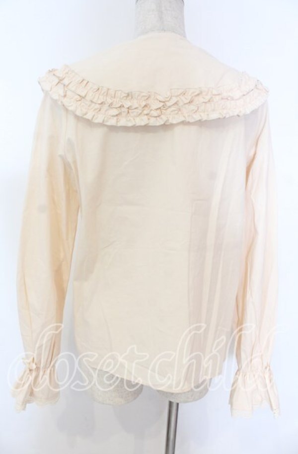 画像2: axes femme kawaii / 丸襟コットンブラウス M アイボリー O-25-10-30-1032-AX-BL-OW-OS (2)