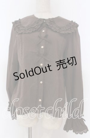 画像: axes femme kawaii / 丸襟コットンブラウス M ブラウン O-25-10-30-1033-AX-BL-OW-OS