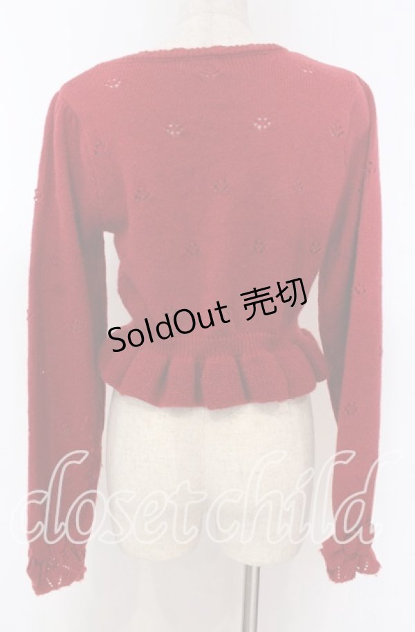 画像3: axes femme kawaii / 苺の編みぐるみニットカーデ M アカ O-25-10-30-1035-AX-TO-OW-OS (3)