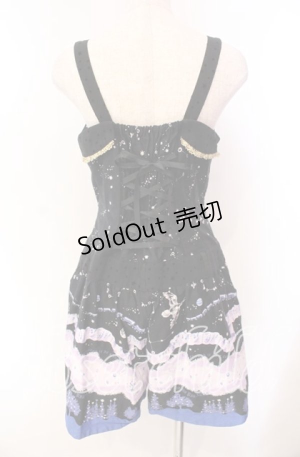 画像5: ALICE and the PIRATES / 星をめぐる銀河の旅サロペットパンツ  クロ×アオ O-25-10-30-005-PA-OP-OW-OS (5)