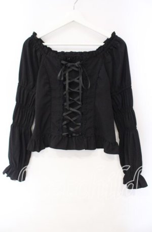 画像: axes femme / グレースブラウス  クロ O-25-10-30-059-AX-BL-IG-OS