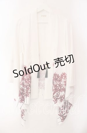 画像: axes femme / 彼岸花羽織  シロ×アカ O-25-10-30-063-AX-TO-IG-OS