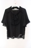 画像1: axes femme / レース使いリボンブラウス  クロ O-25-10-30-067-AX-BL-IG-OS (1)