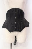 画像1: PureOne Corset Works / サテンコルセット  ブラック O-25-10-30-007-GO-TO-OW-OS (1)