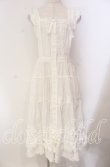 画像1: PINK HOUSE / フランス製レース使いエプロンドレス  シロ O-25-10-30-008-LO-OP-OW-OS (1)