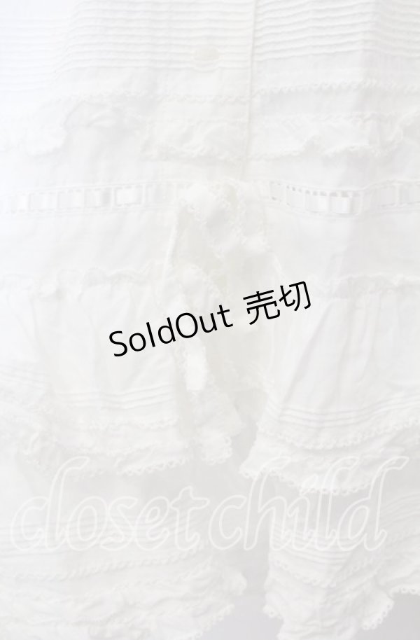 画像3: PINK HOUSE / フランス製レース使いエプロンドレス  シロ O-25-10-30-008-LO-OP-OW-OS (3)