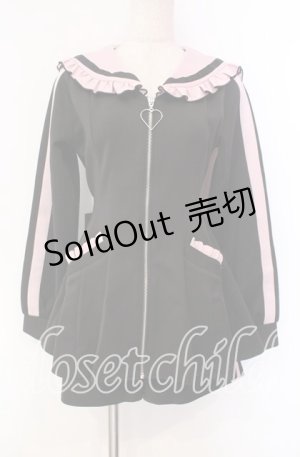 画像: DearMyLove / セーラージャージデザインセットアップ M クロ×ピンク O-25-10-30-002-EL-OP-OW-OS