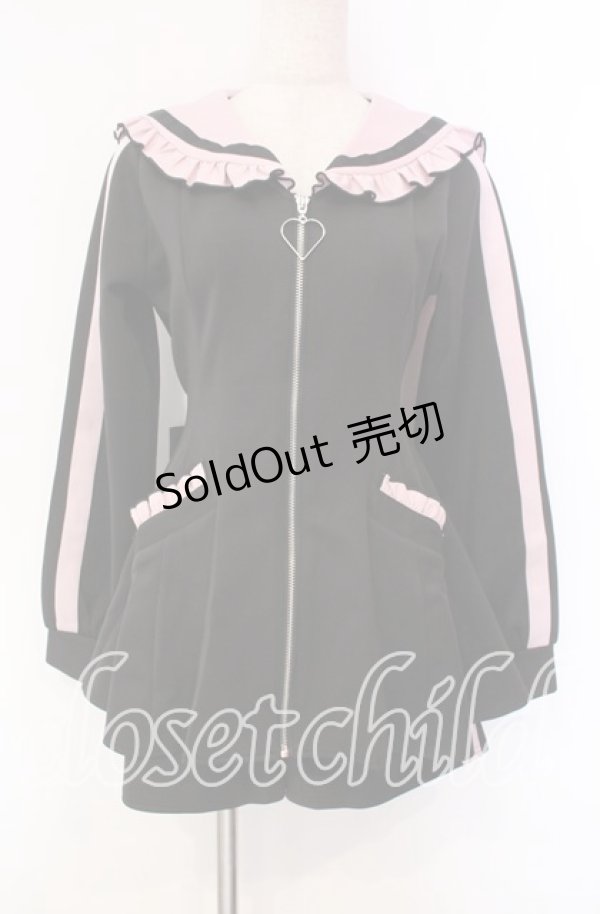 画像1: DearMyLove / セーラージャージデザインセットアップ M クロ×ピンク O-25-10-30-002-EL-OP-OW-OS (1)