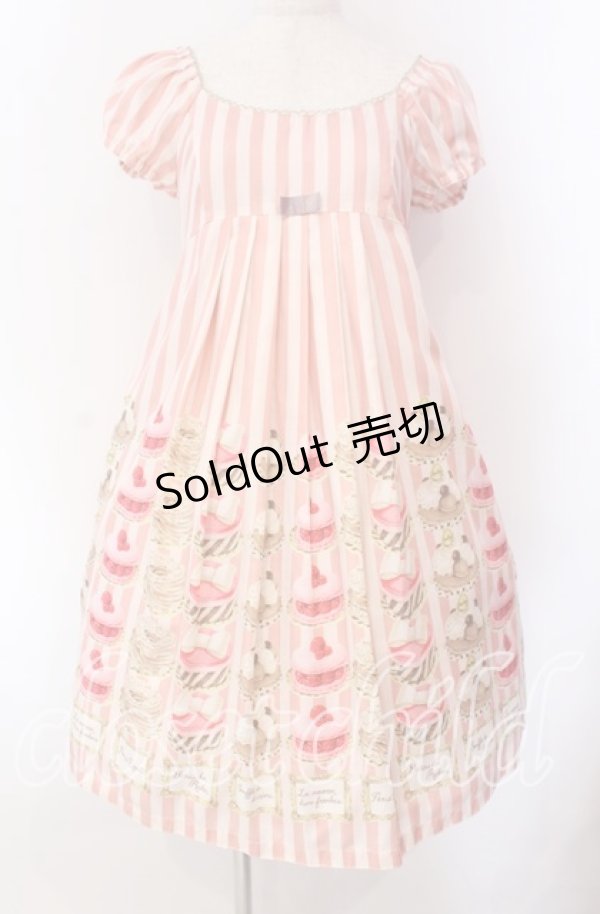 画像1: Emily Temple cute / パティスリープリントワンピース M ピンク O-25-10-30-015-ET-OP-OW-OS (1)