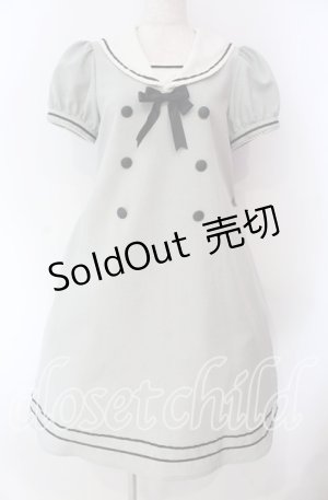 画像: Innocent World / ピコレースのセーラーワンピース M グレー O-25-10-30-018-IW-OP-OW-OS