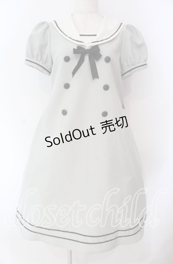 画像1: Innocent World / ピコレースのセーラーワンピース M グレー O-25-10-30-018-IW-OP-OW-OS (1)