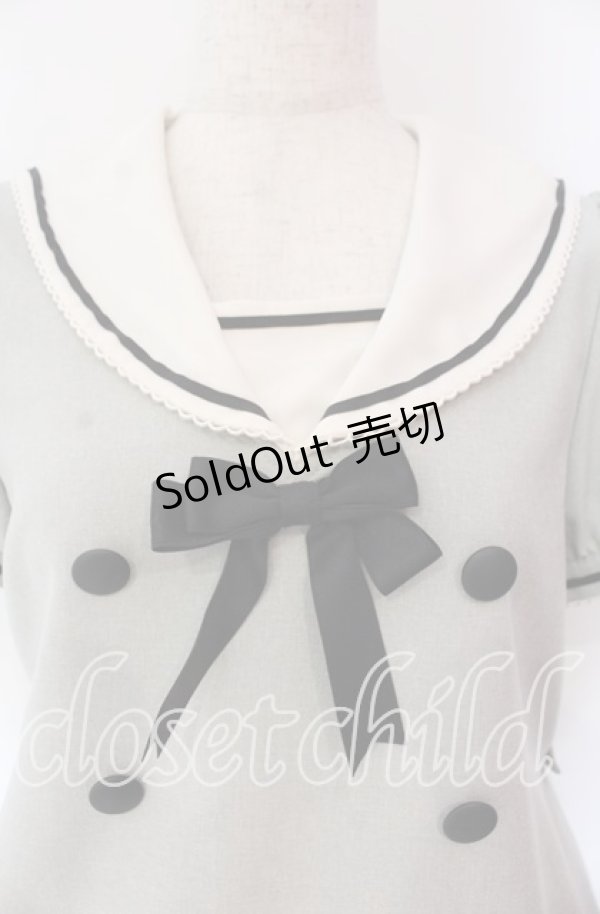 画像2: Innocent World / ピコレースのセーラーワンピース M グレー O-25-10-30-018-IW-OP-OW-OS (2)