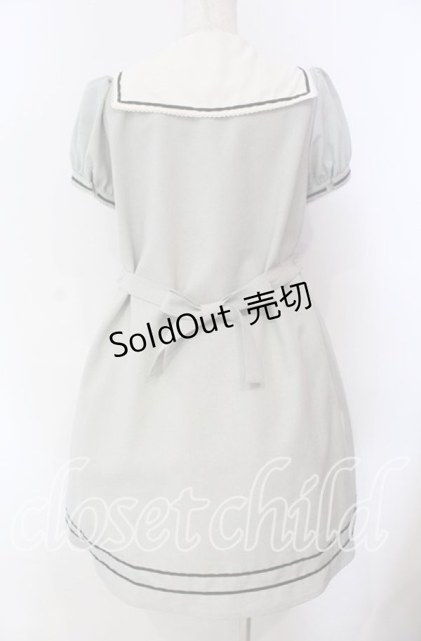 画像4: Innocent World / ピコレースのセーラーワンピース M グレー O-25-10-30-018-IW-OP-OW-OS (4)