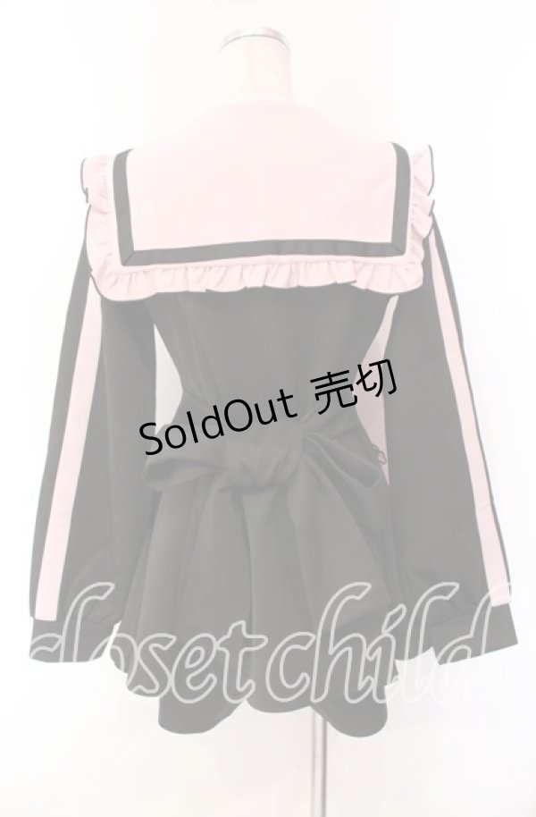 画像4: DearMyLove / セーラージャージデザインセットアップ M クロ×ピンク O-25-10-30-002-EL-OP-OW-OS (4)