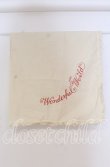 画像1: WONDERFUL WORLD / 2002年 ロゴ刺繍ストール  生成り O-25-10-31-001-LO-ZA-IG-OS (1)