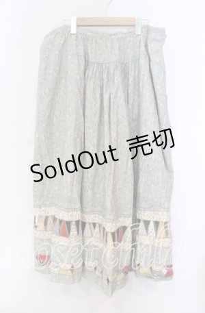 画像: PINK HOUSE / 小薔薇柄パッチワークワンピース【お直しあり】  サックス O-25-10-31-032-LO-OP-IG-OS