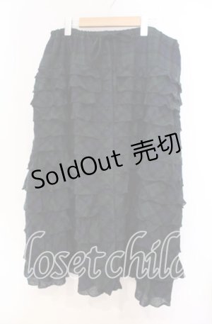 画像: PINK HOUSE / ウールチェック段々スカート  グリーン O-25-10-31-033-LO-SK-IG-OS