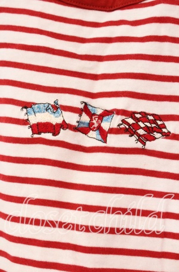 画像2: Karl Helmut / ボーダータンクトップ M アカ×シロ O-25-10-31-034-EL-TO-IG-OS (2)