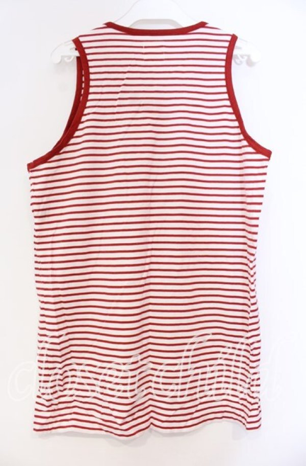 画像3: Karl Helmut / ボーダータンクトップ M アカ×シロ O-25-10-31-034-EL-TO-IG-OS (3)