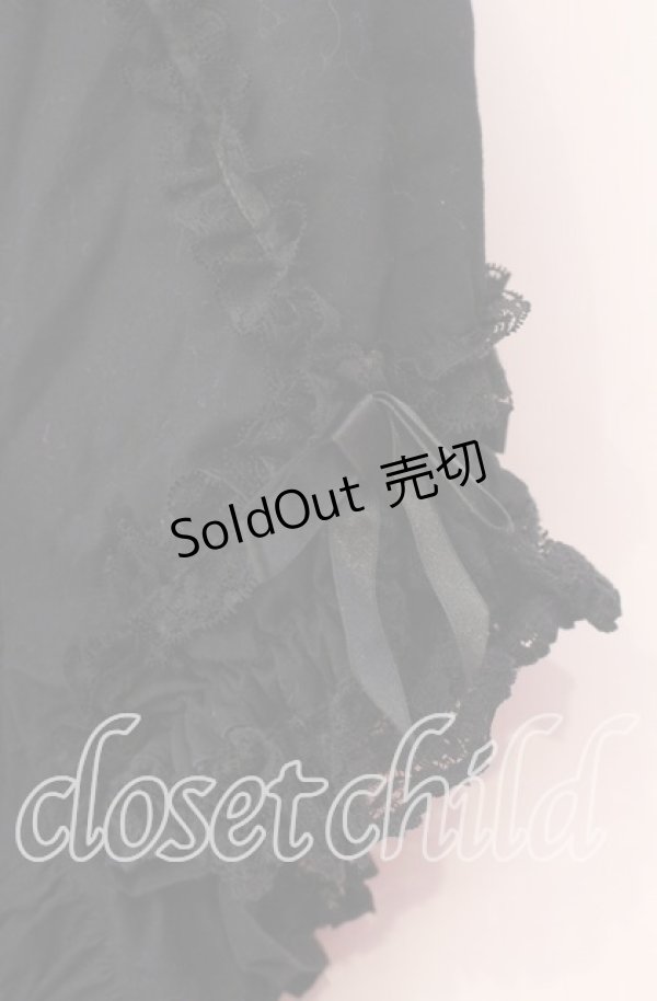 画像3: metamorphose / シャーリングハイウエストワンピース （綿混ラッセルレース）【お直しあり】  クロ O-25-10-31-035-ME-OP-IG-OS (3)