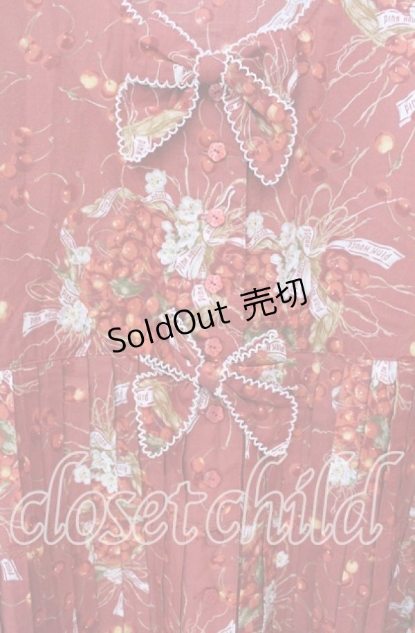 画像2: PINK HOUSE / チェリーブロッサムフラワーバスケットジャンパースカート【お直しあり】  アカ O-25-10-31-037-LO-OP-IG-ZT086 (2)