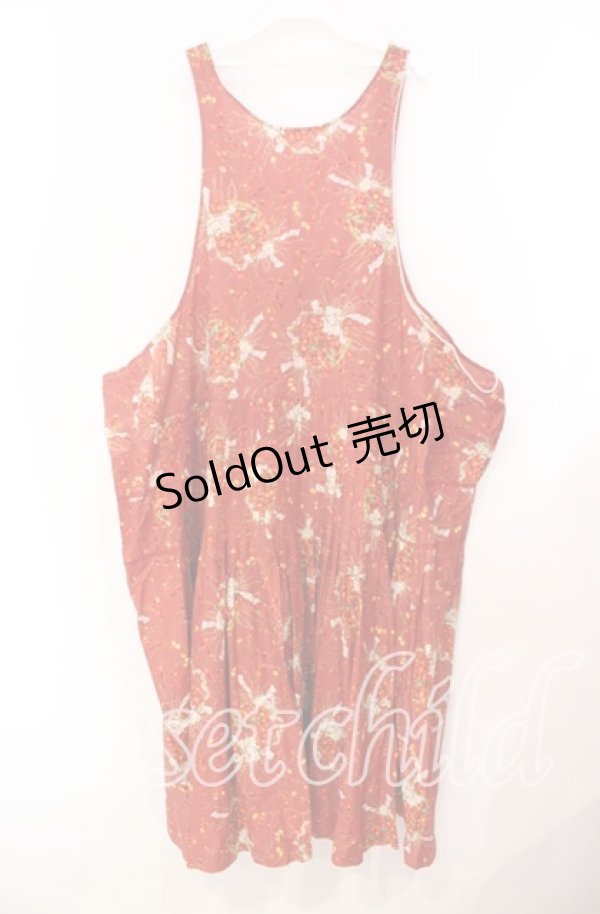 画像3: PINK HOUSE / チェリーブロッサムフラワーバスケットジャンパースカート【お直しあり】  アカ O-25-10-31-037-LO-OP-IG-ZT086 (3)