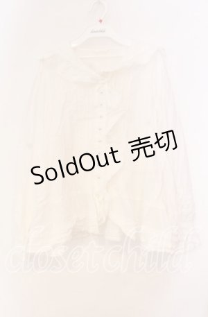 画像: PINK HOUSE / ローンフリルセーラーカラーブラウス【お直しあり】  シロ O-25-10-31-039-LO-BL-IG-OS