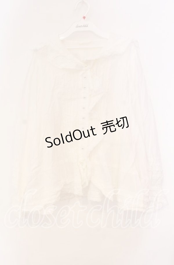 画像1: PINK HOUSE / ローンフリルセーラーカラーブラウス【お直しあり】  シロ O-25-10-31-039-LO-BL-IG-OS (1)