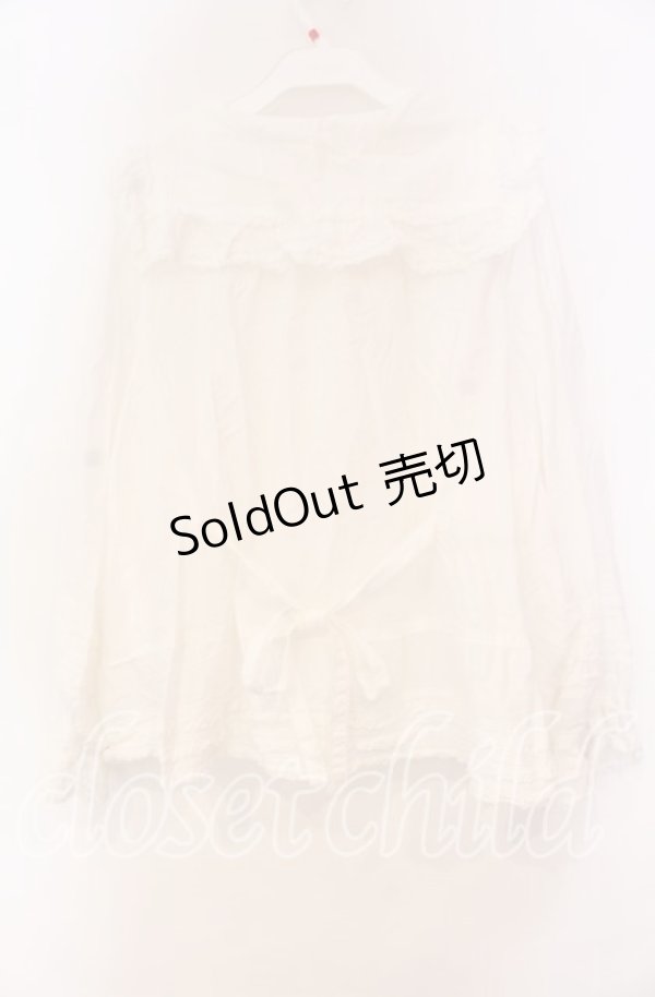 画像3: PINK HOUSE / ローンフリルセーラーカラーブラウス【お直しあり】  シロ O-25-10-31-039-LO-BL-IG-OS (3)