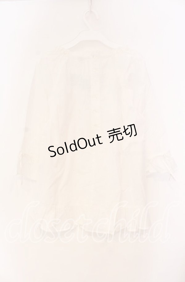 画像4: PINK HOUSE / いちご刺繍ブラウス  シロ O-25-10-31-041-LO-BL-IG-OS (4)