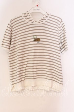 画像: TOMATSU / くまボーダープルオーバー 38 ベージュ O-25-10-31-042-LO-TO-IG-OS